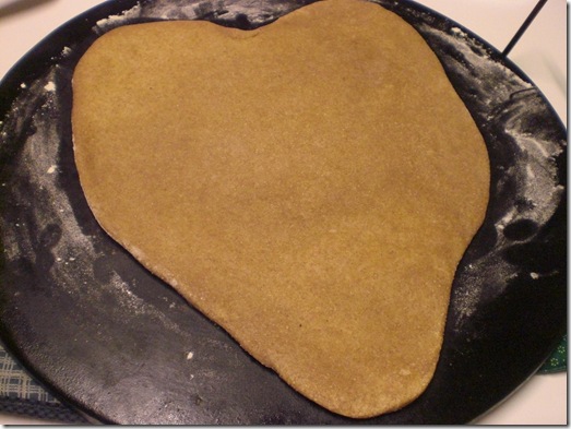 Heart Shaped Pizza Pan. made a heart-shaped pizza